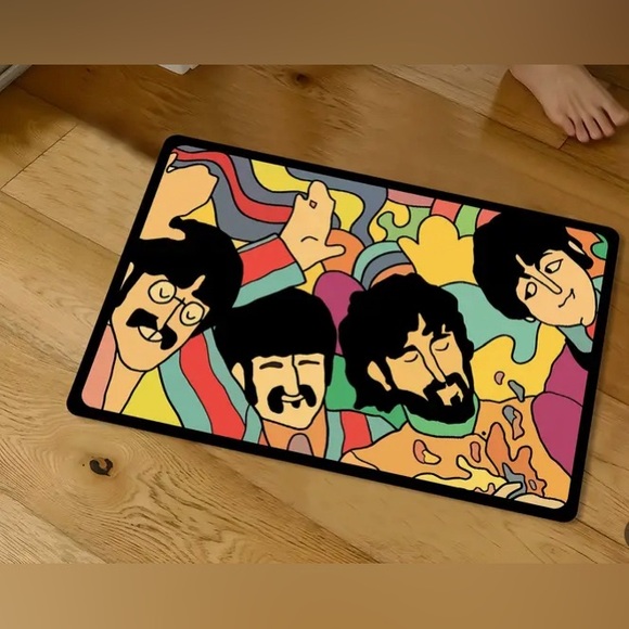 The Beatles Band Floor Mat Rug NEW in Package! 32” x 20” approx size - Picture 4 of 4